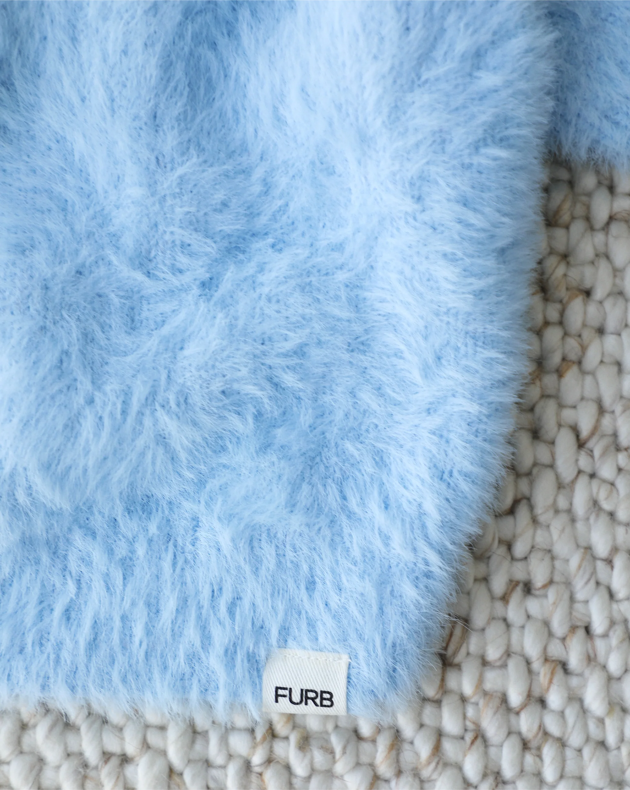 Bobbi Pastel Blue Eyelash Knit Dog Sweater - Image 5