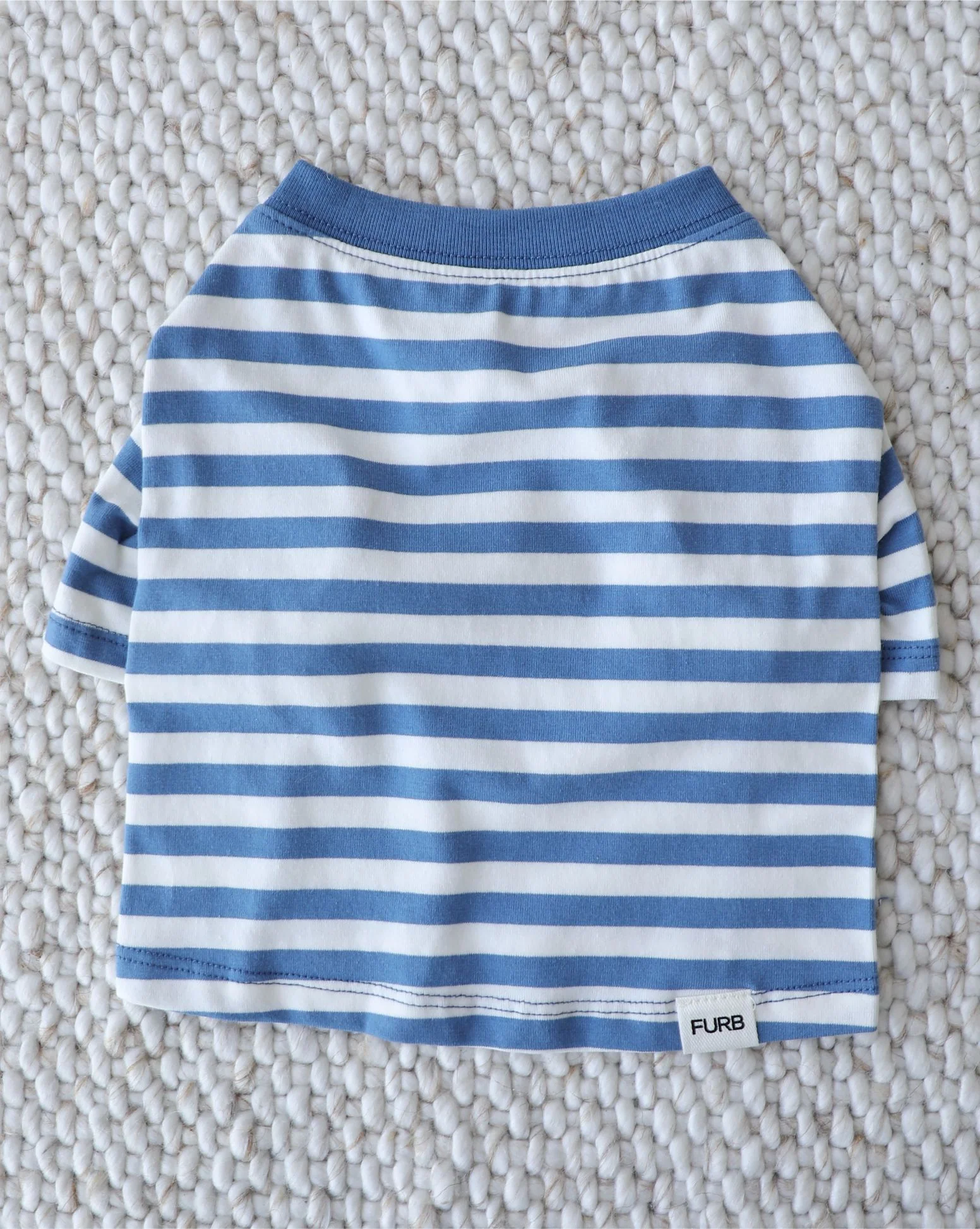 Casual Cutie Blue + White Relaxed Dog T-Shirt - Image 3