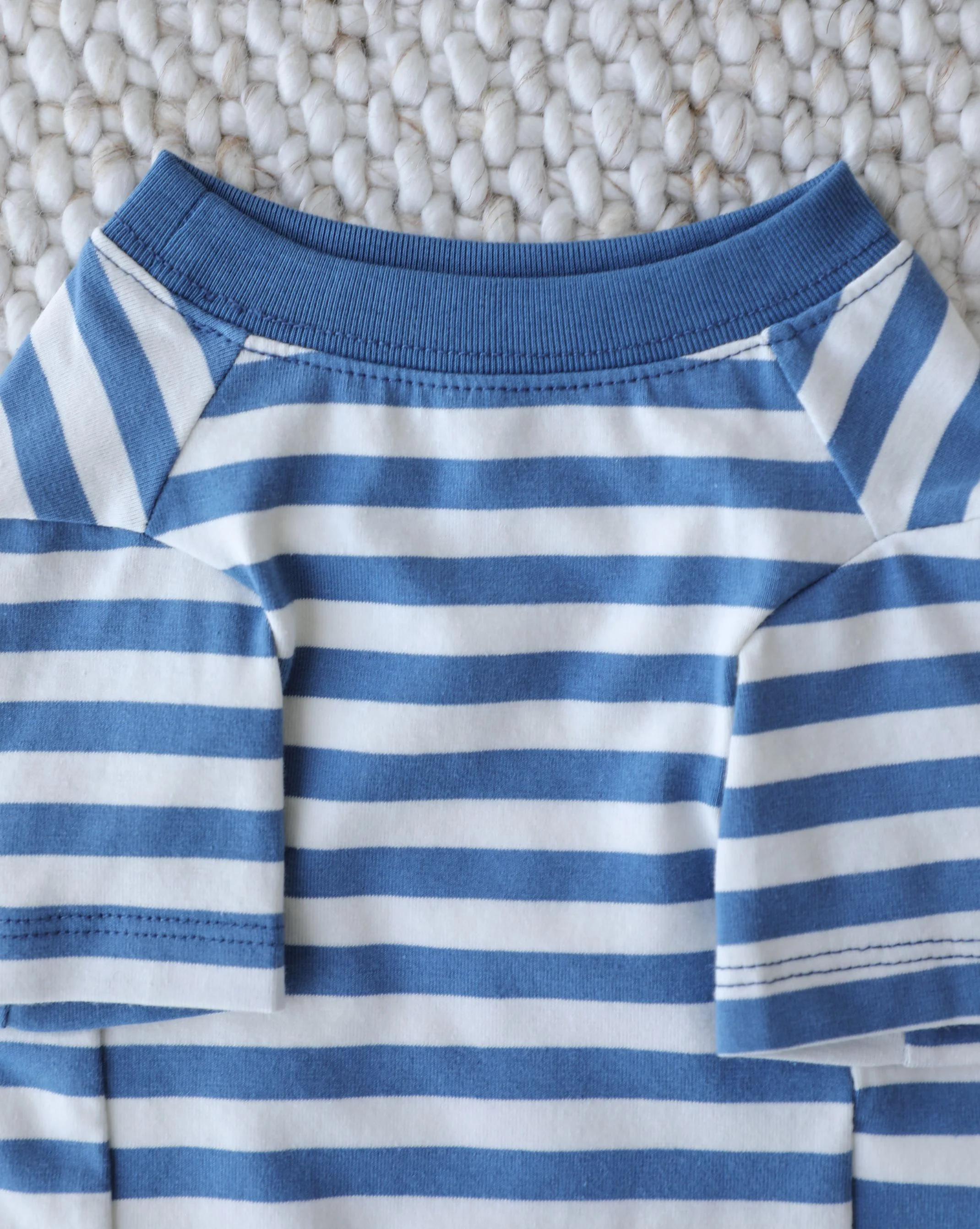 Casual Cutie Blue + White Relaxed Dog T-Shirt - Image 5