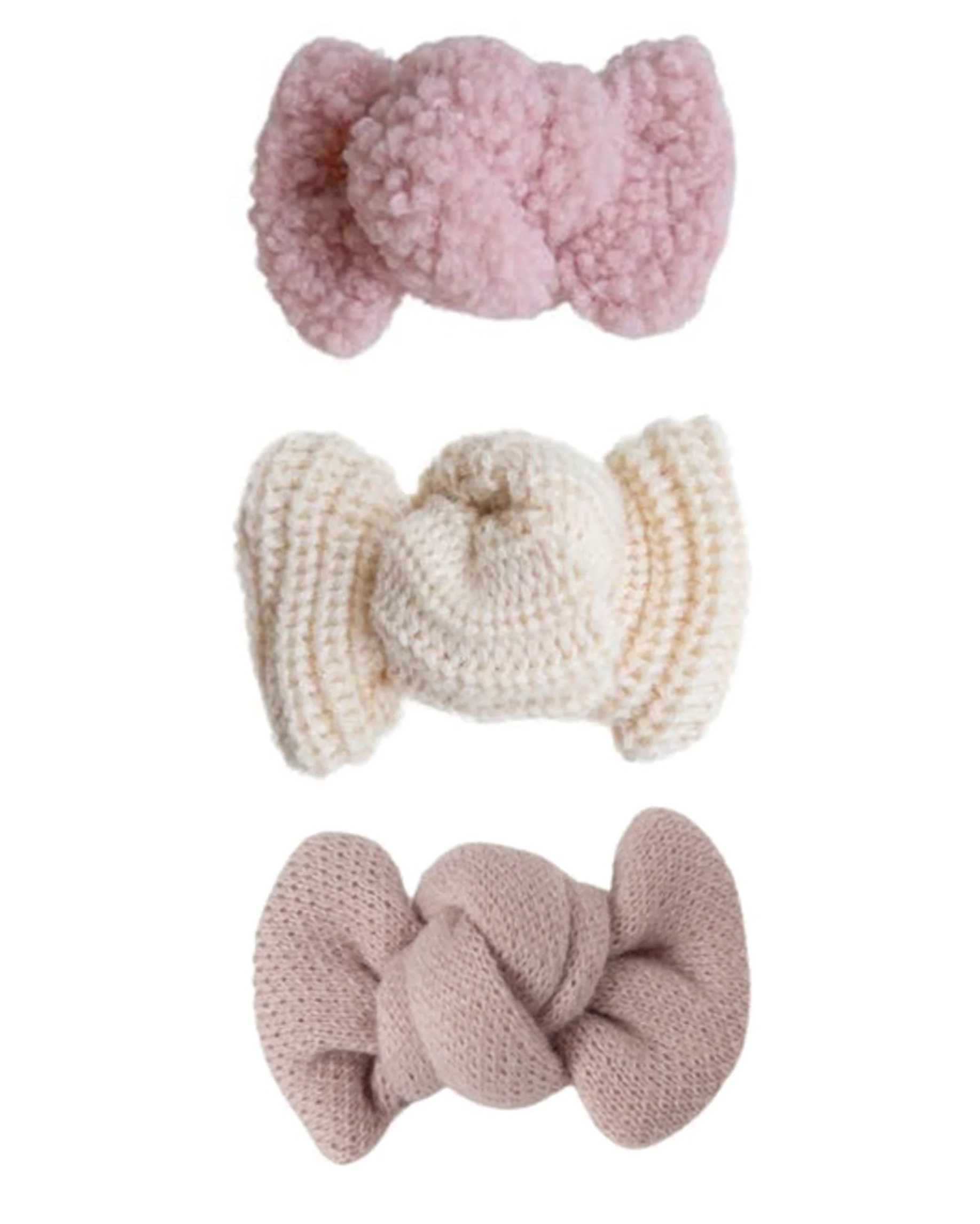Sugar Plum Hair Bow in Blush Knit - Image 2