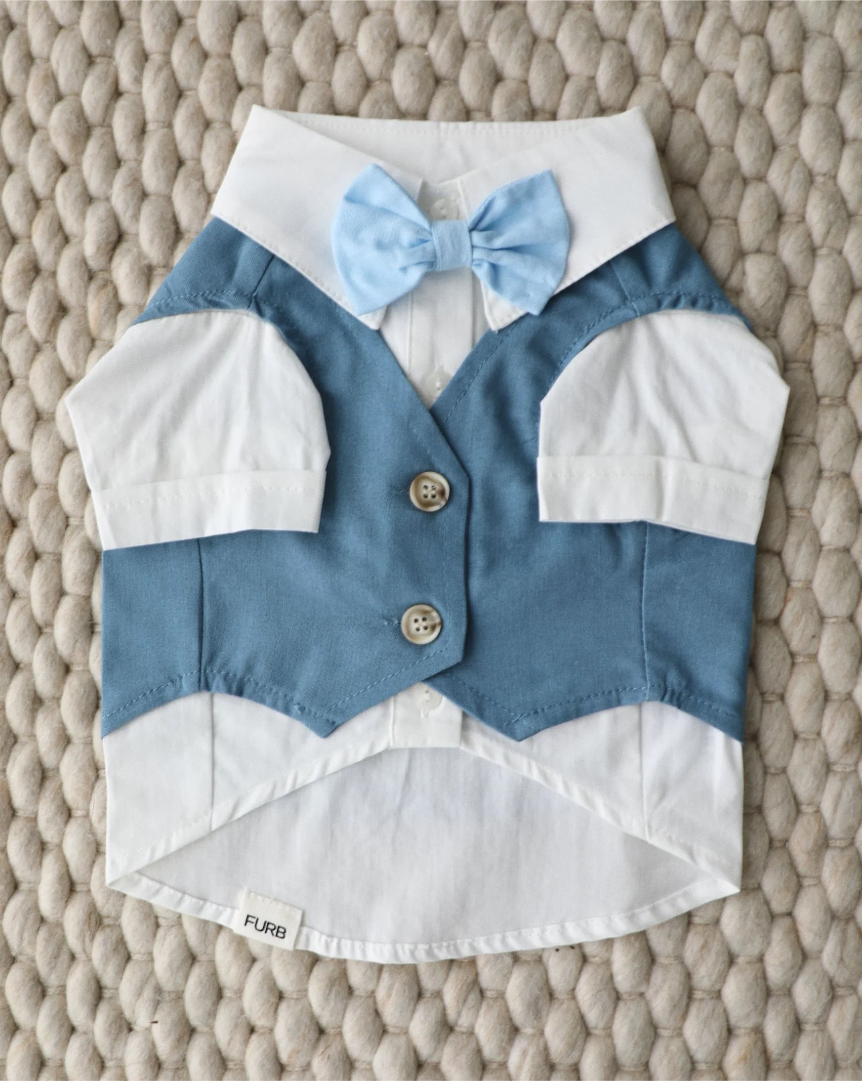 We Do Wedding Blue Three-fer Dog Button Up - Image 6