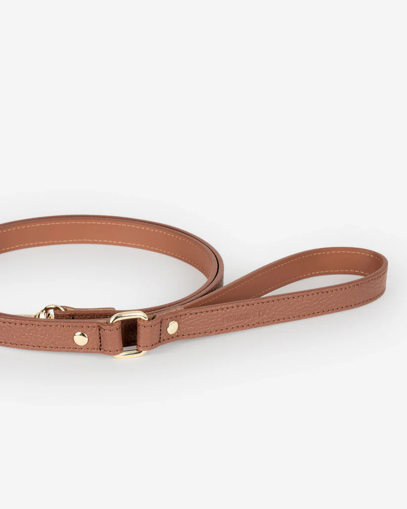 Nara Chocolate Leather Dog Leash - Image 3