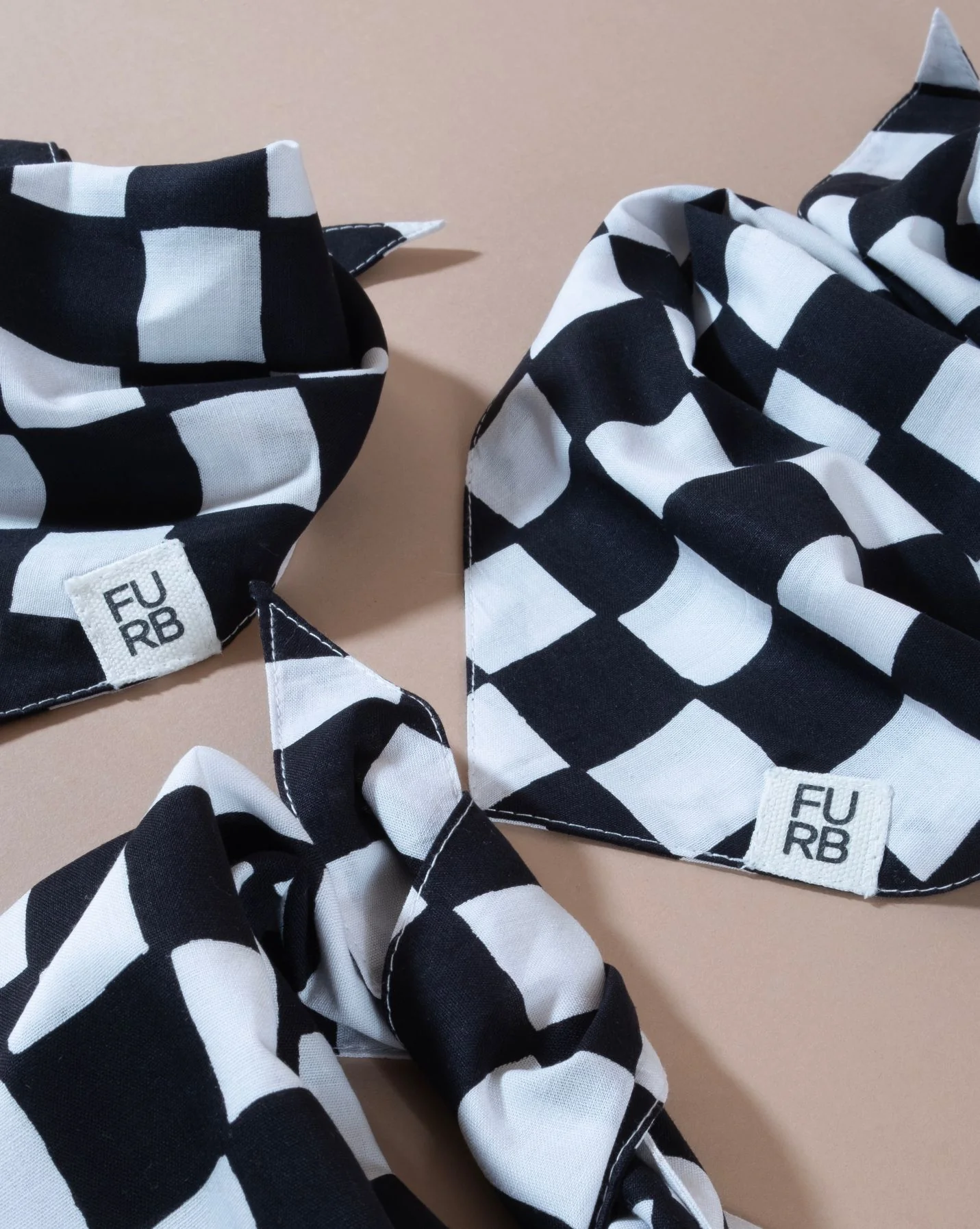 Make a Move Black Check Bandana - Image 5