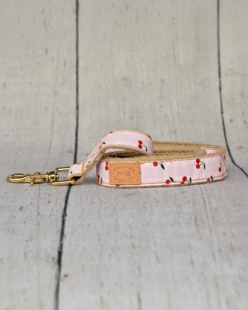 Sunny Stroll Cherry Print Dog Leash
