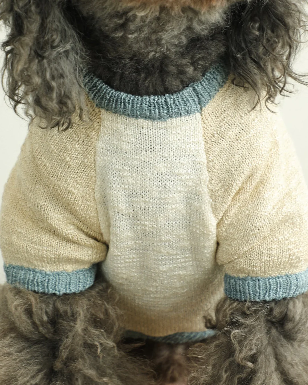 Monaco Bay Blue Colorblock Slub Sweater - Image 5