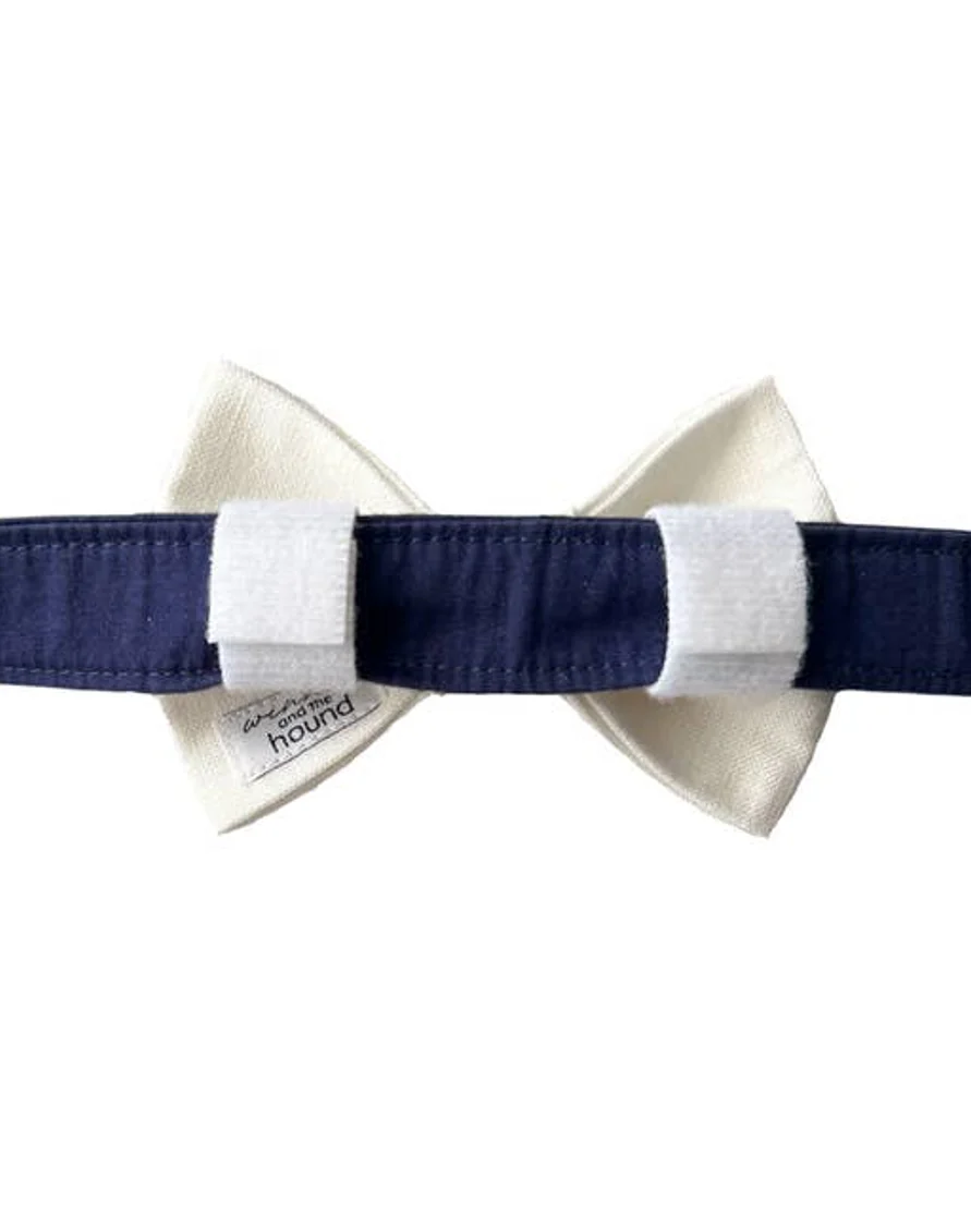Take a Bow Cream Linen Bow Tie - Image 4