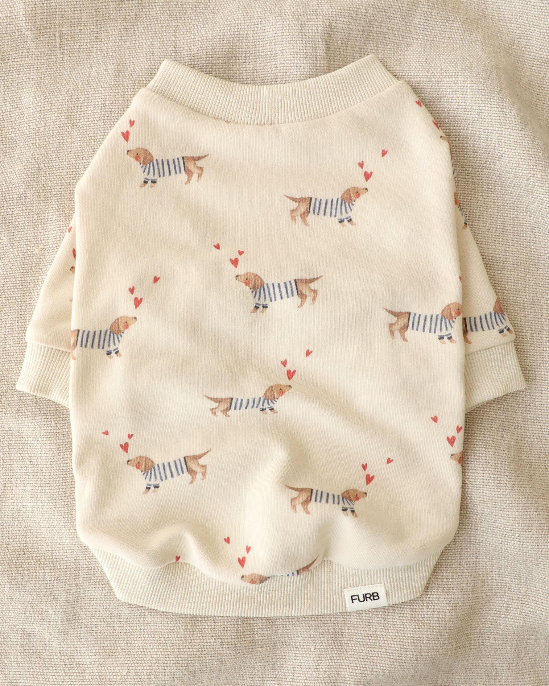Frankie Dachshund Print Dog Sweatshirt