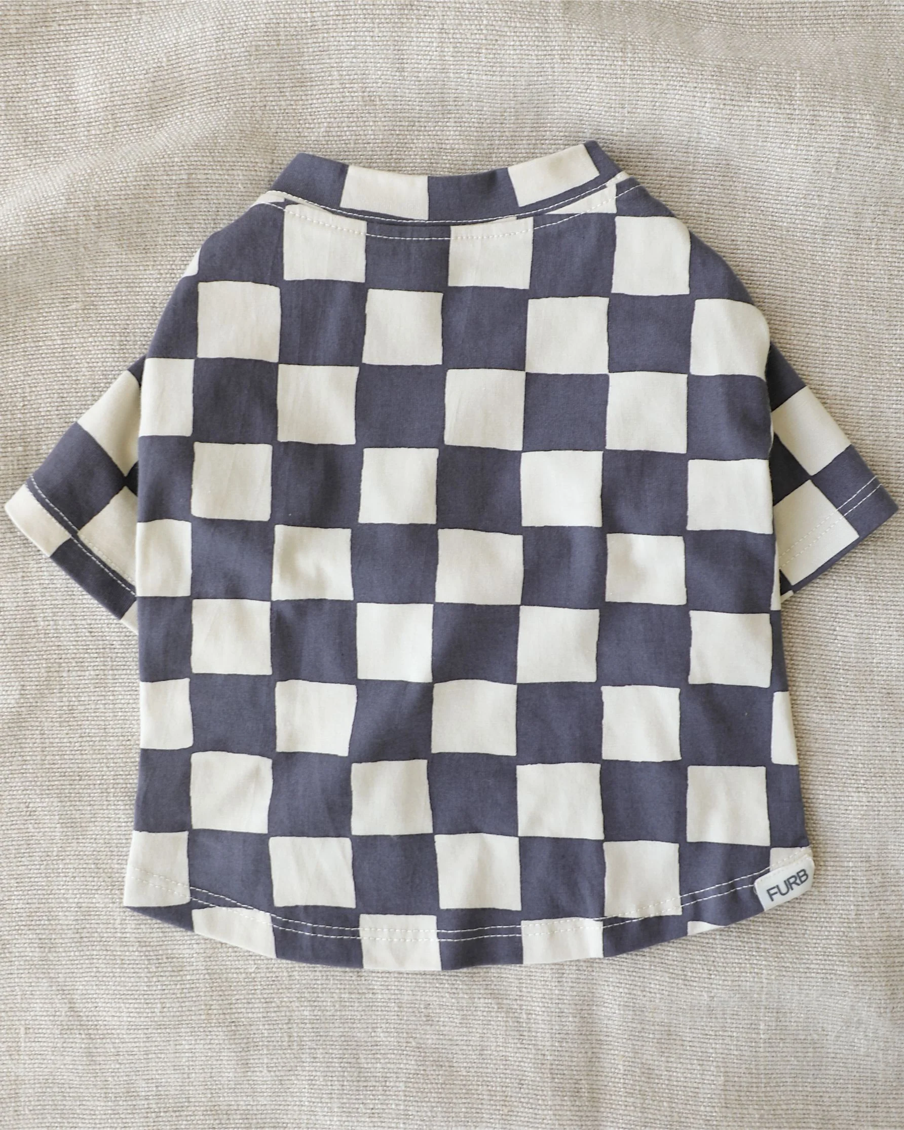 Make a Move Washed Black Check Print Dog T-Shirt