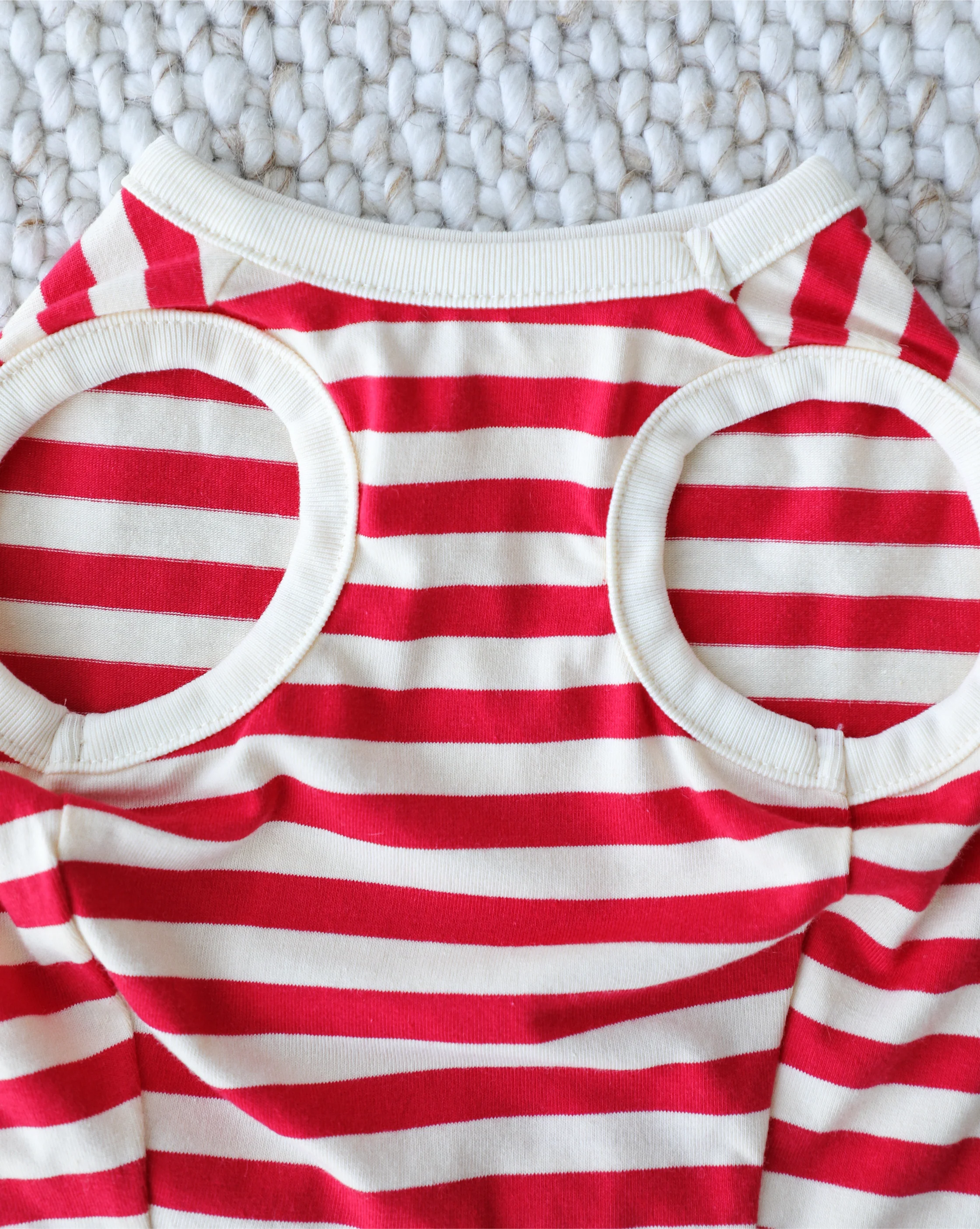 Pup Rally Red + Ivory Striped Dog Tank - Image 6