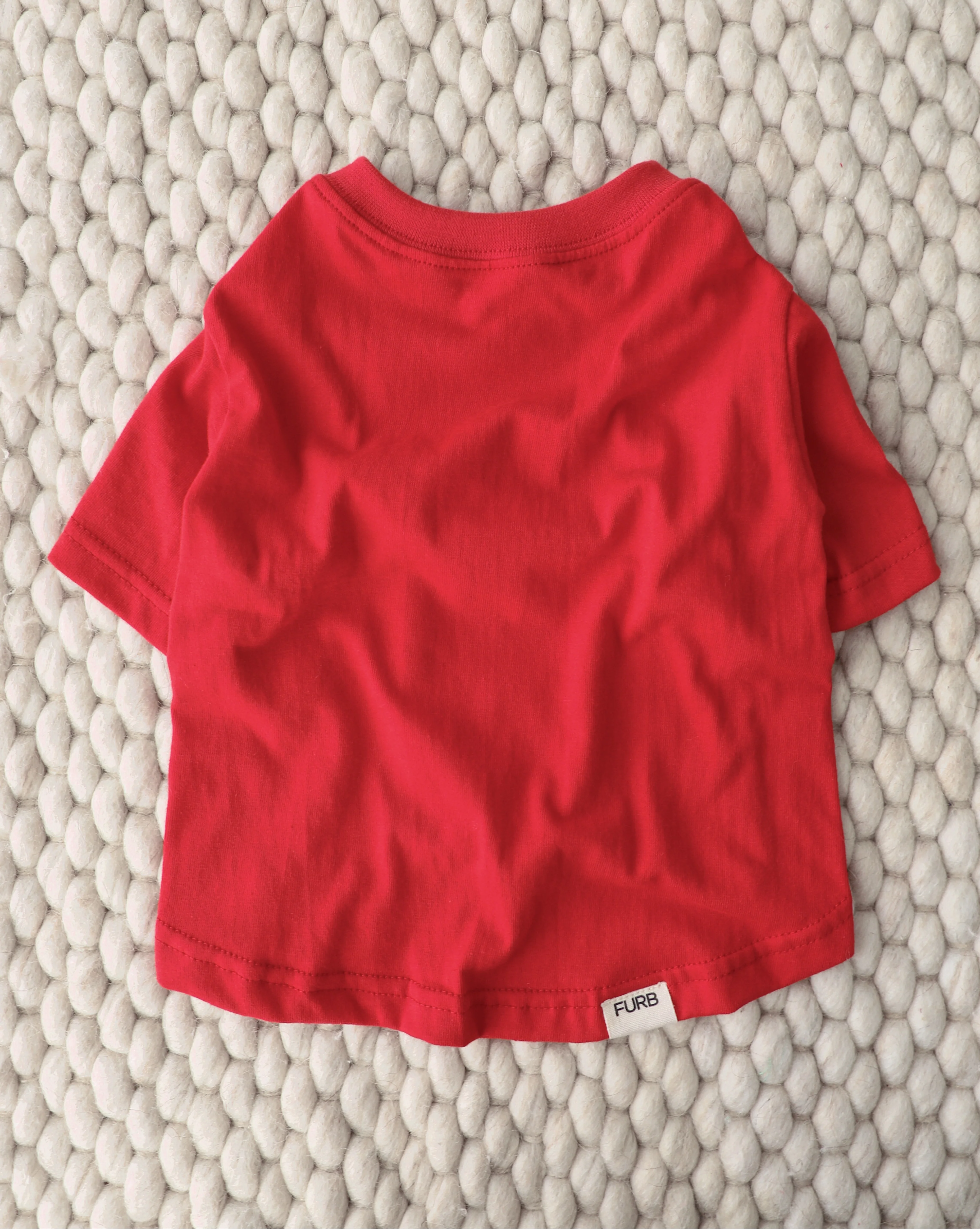 Casual Cutie Red Relaxed Dog T-Shirt - Image 2
