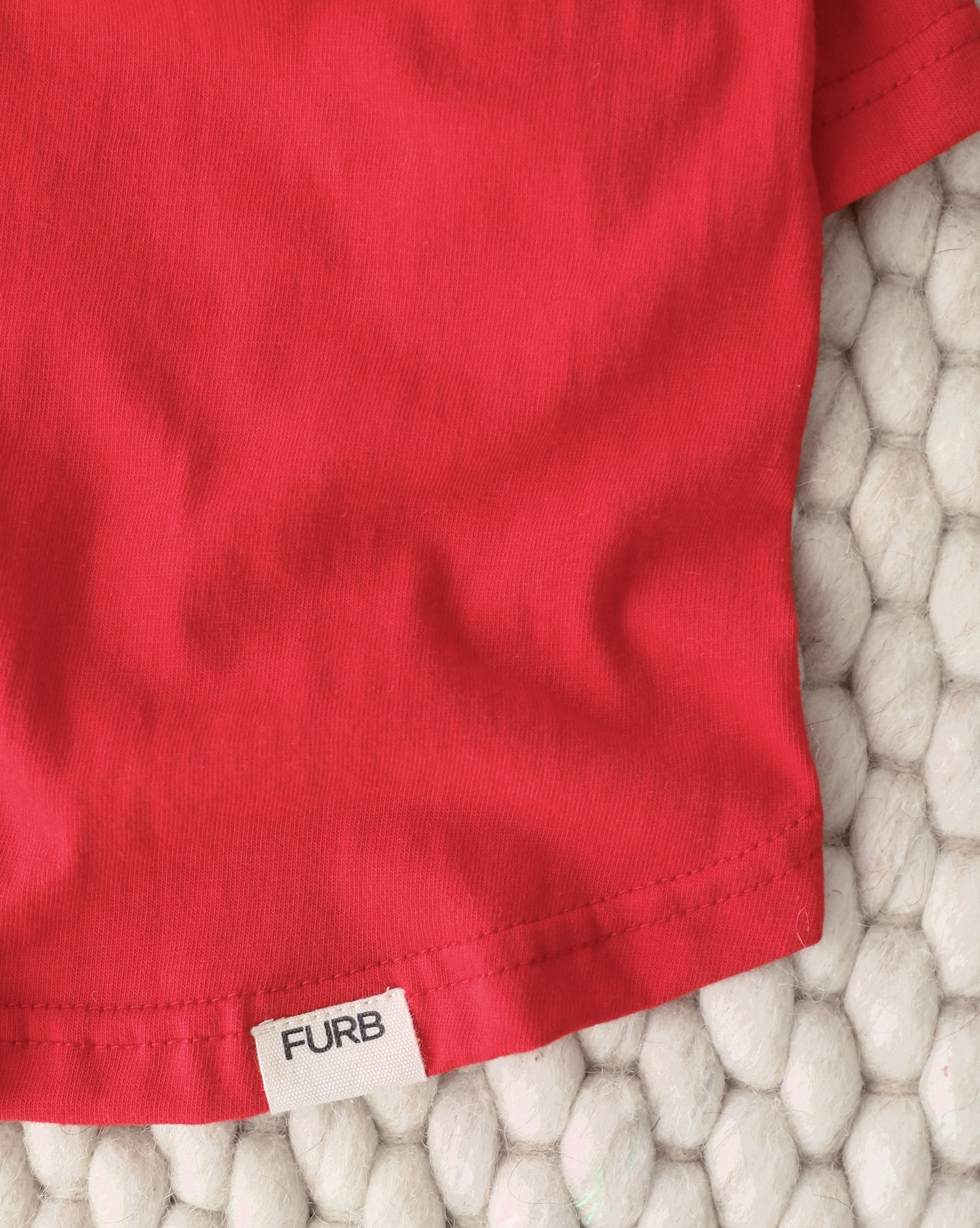 Casual Cutie Red Relaxed Dog T-Shirt - Image 5