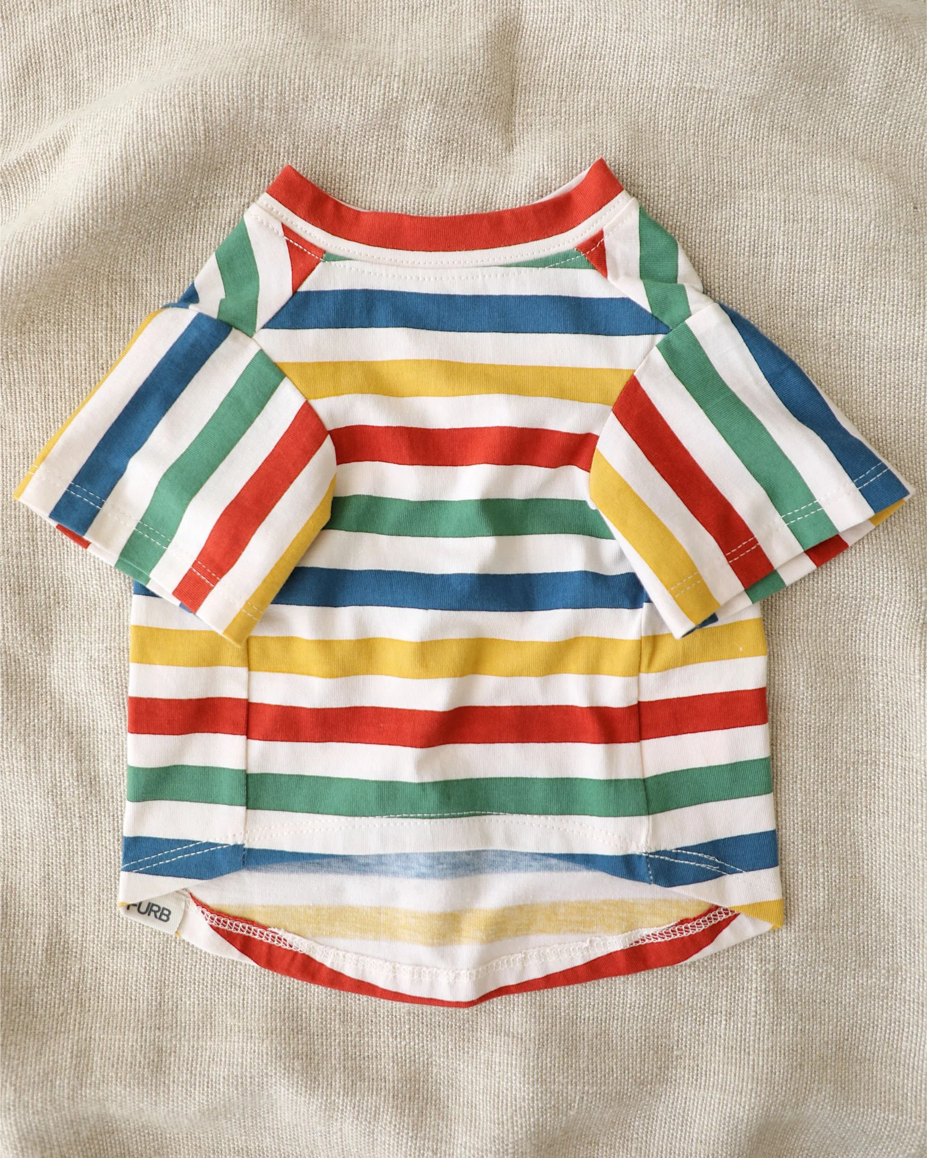 Beach Blanket Bingo Multi Striped Print Dog T-Shirt - Image 2