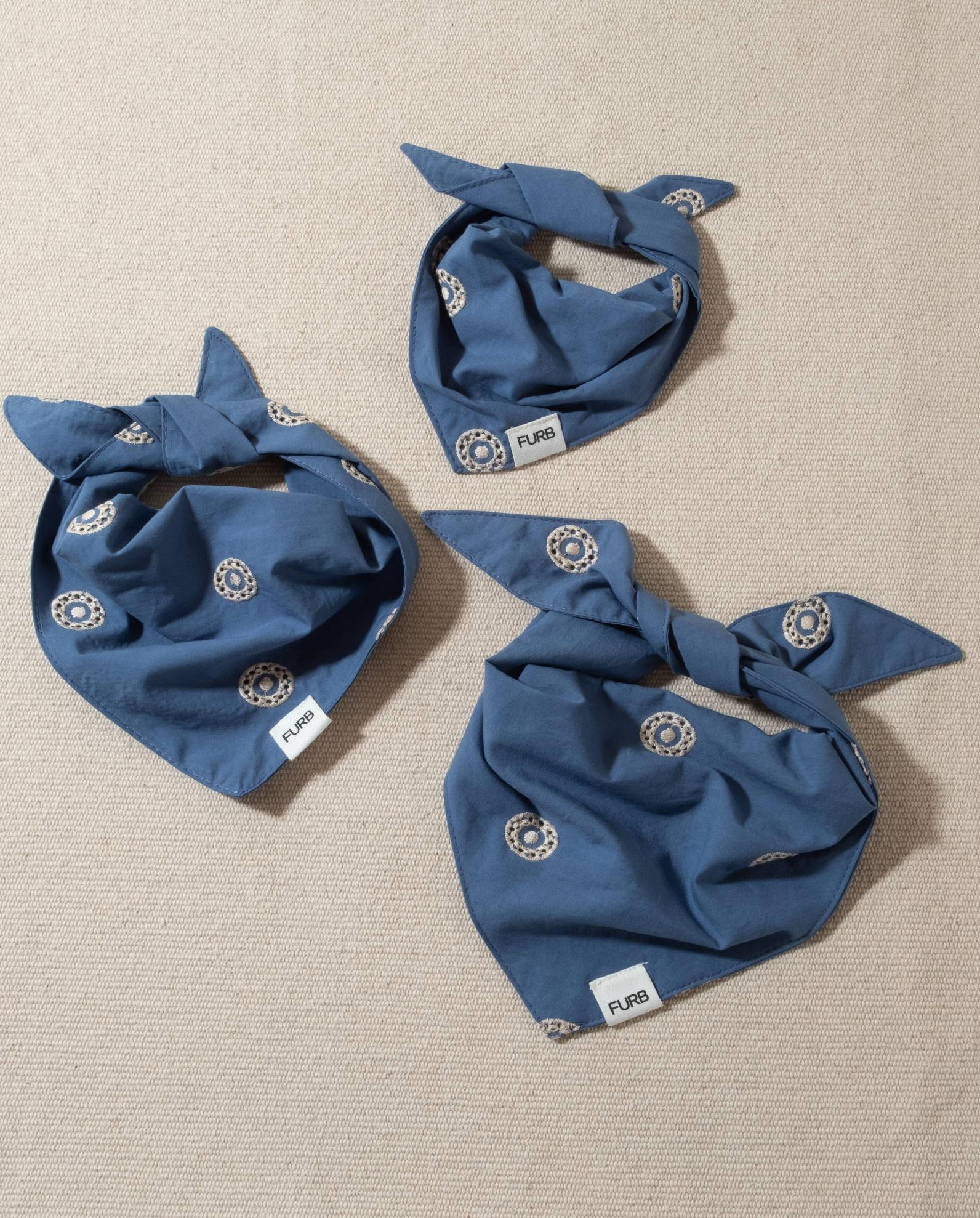 Only the Best Bandana in Embroidered Blue - Image 2