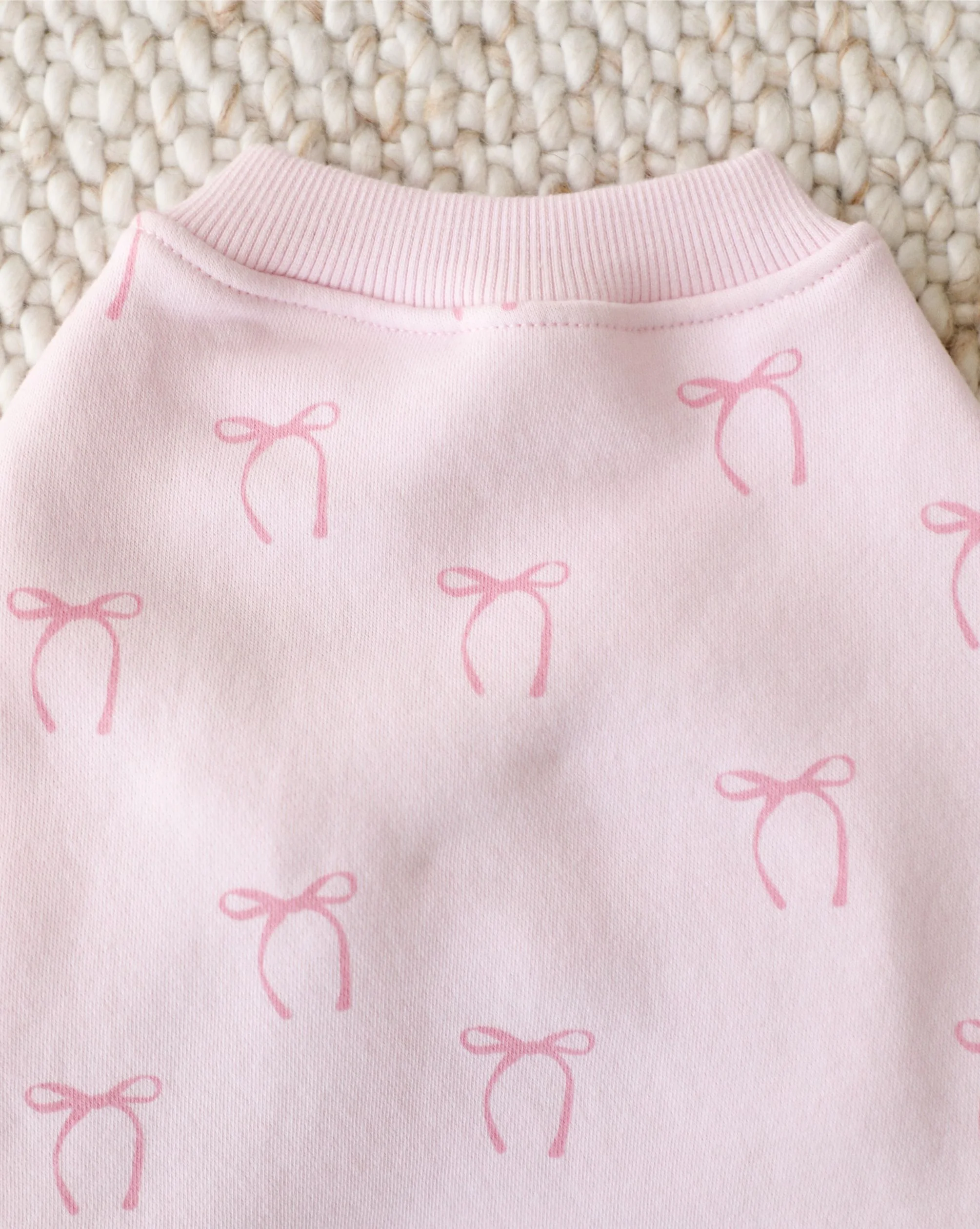 Blushing Babe Pink Bow Dog Sweatshirt - Image 5