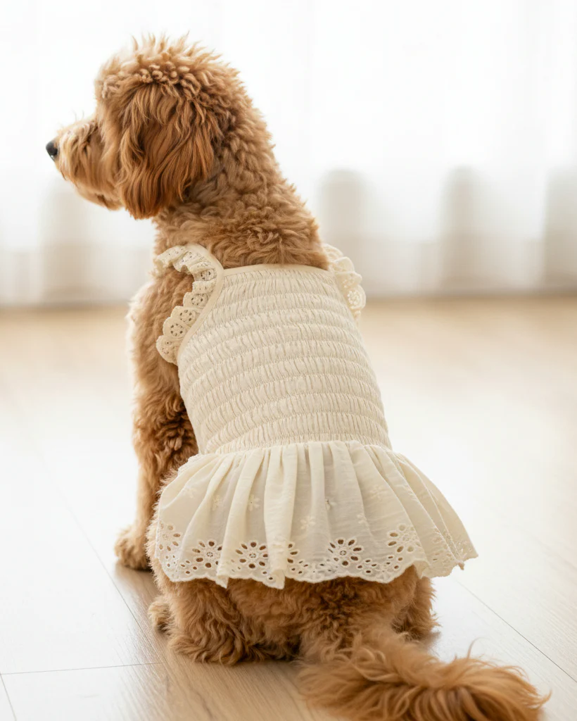Milk + Honey Eyelet Smocked Dress
