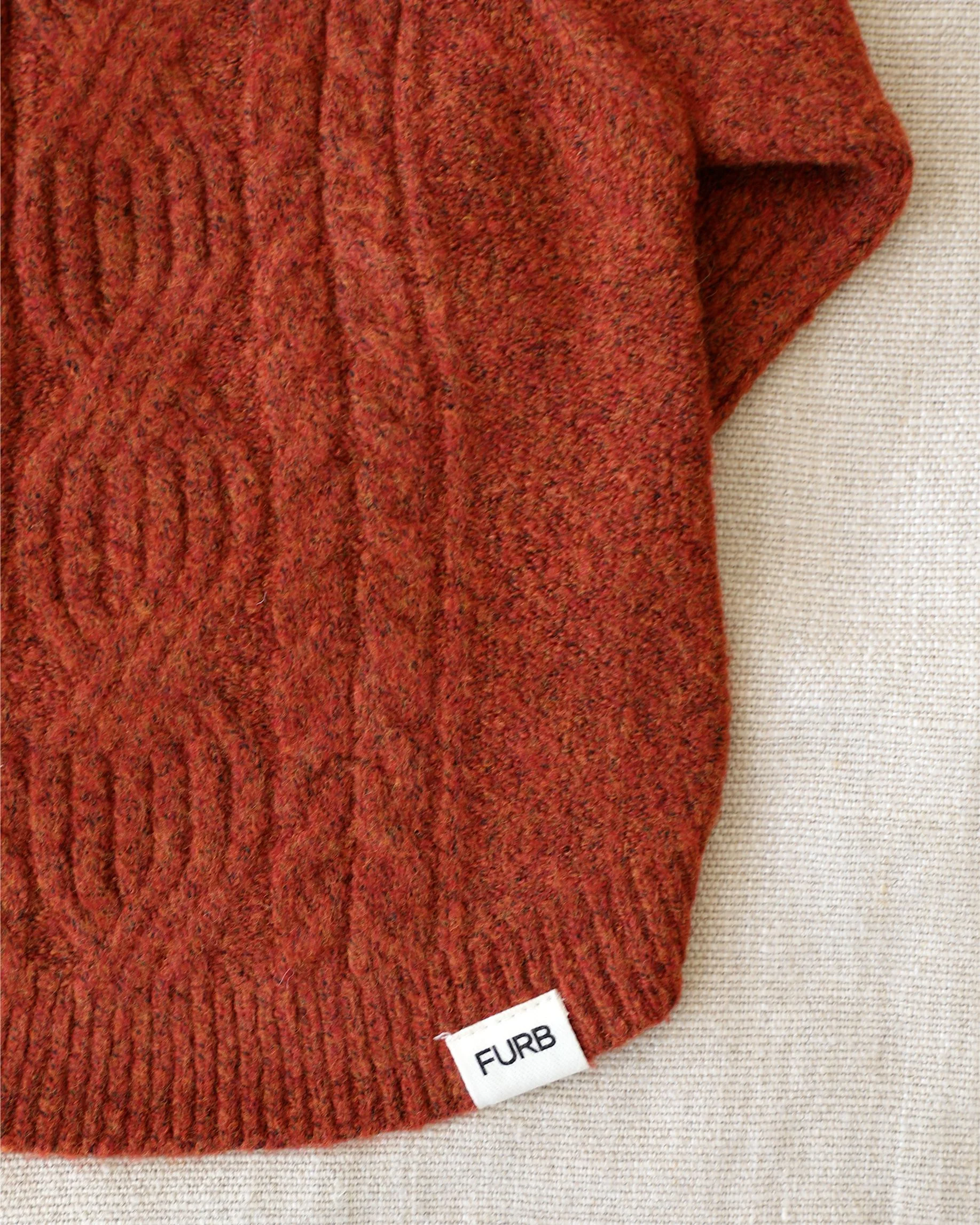 Tea Time Spice Cable Knit Dog Sweater - Image 4