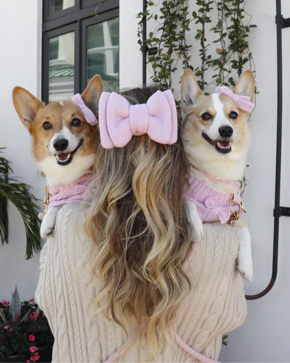 Little Darling Hair Bow in Blush - Image 4