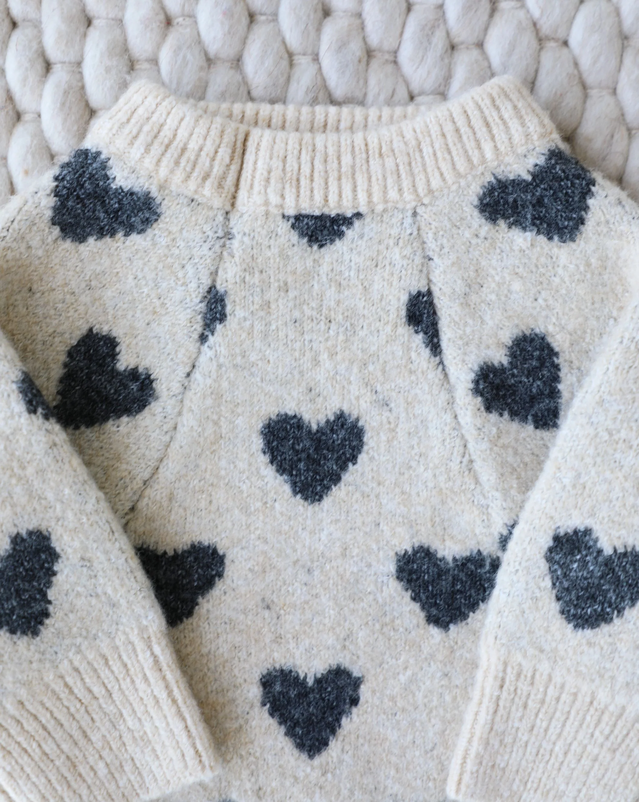 Lovebug Heart Print Crewneck Dog Sweater - Image 3
