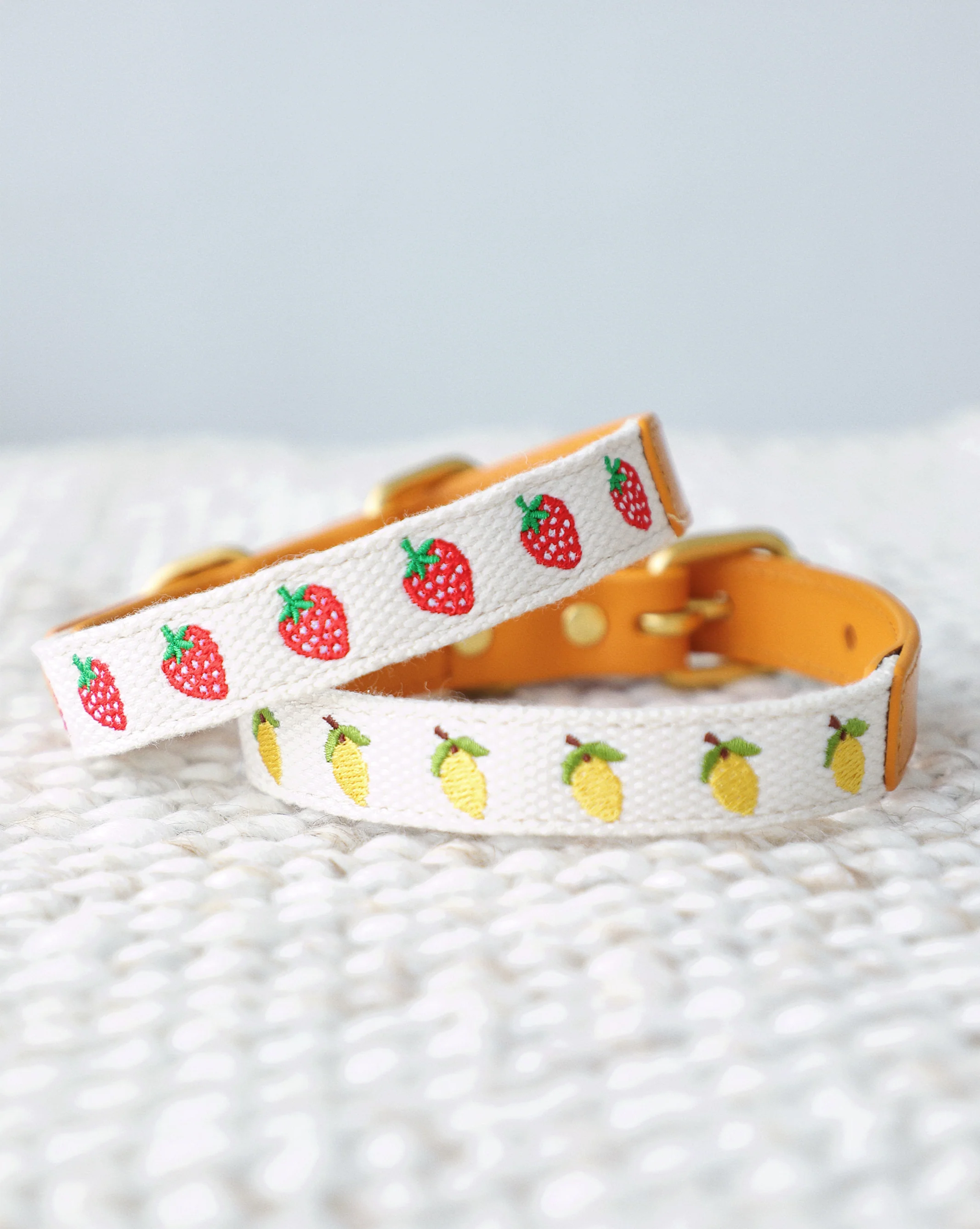 Petit Market Lemon Embroidered Dog Collar - Image 4
