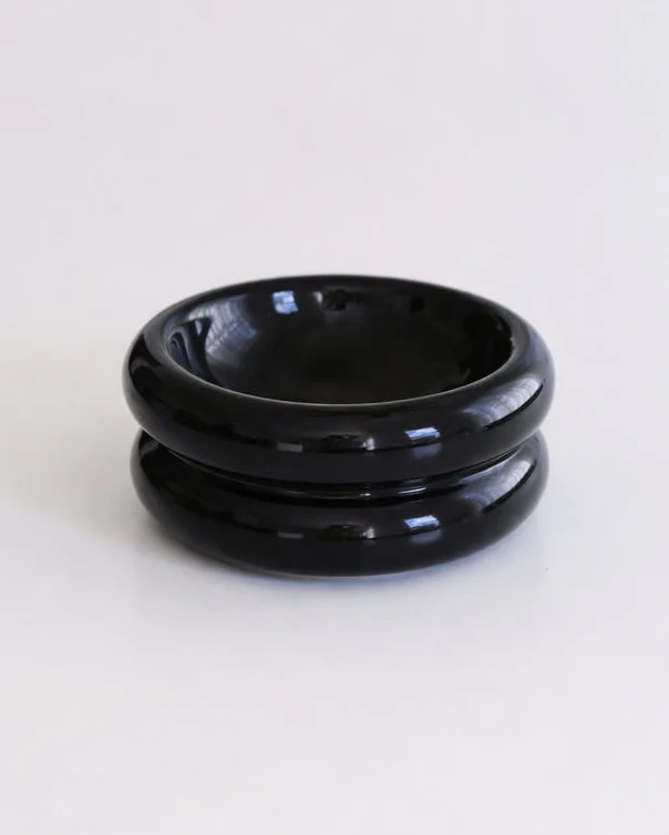 Modern Muse Halo Pet Bowl Set in Onyx - Image 3