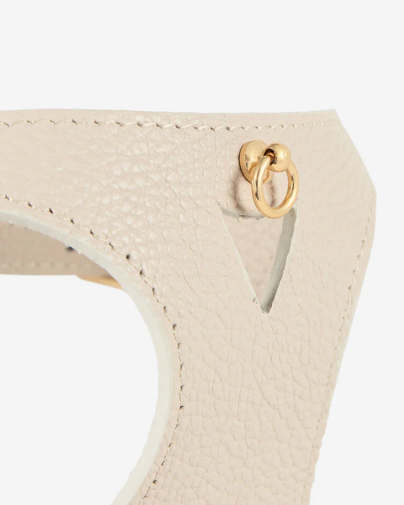 Luca Ivory Leather Dog Harness - Image 3
