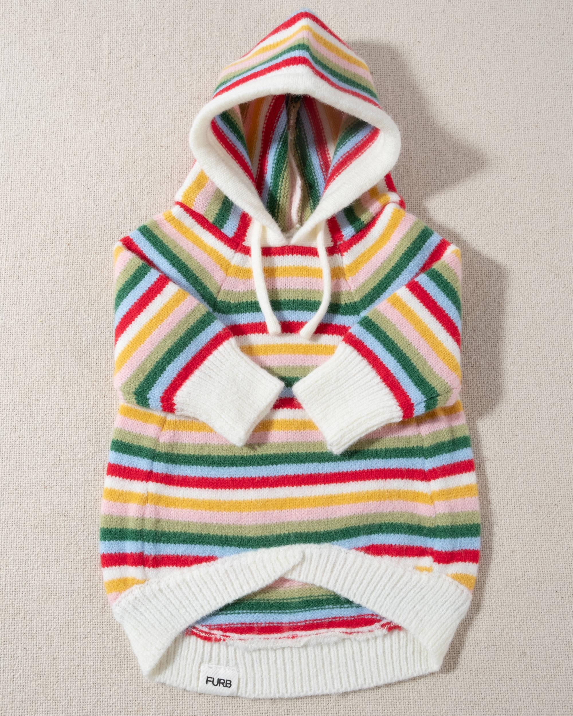 Venice Multi Stripe Dog Hoodie - Image 2