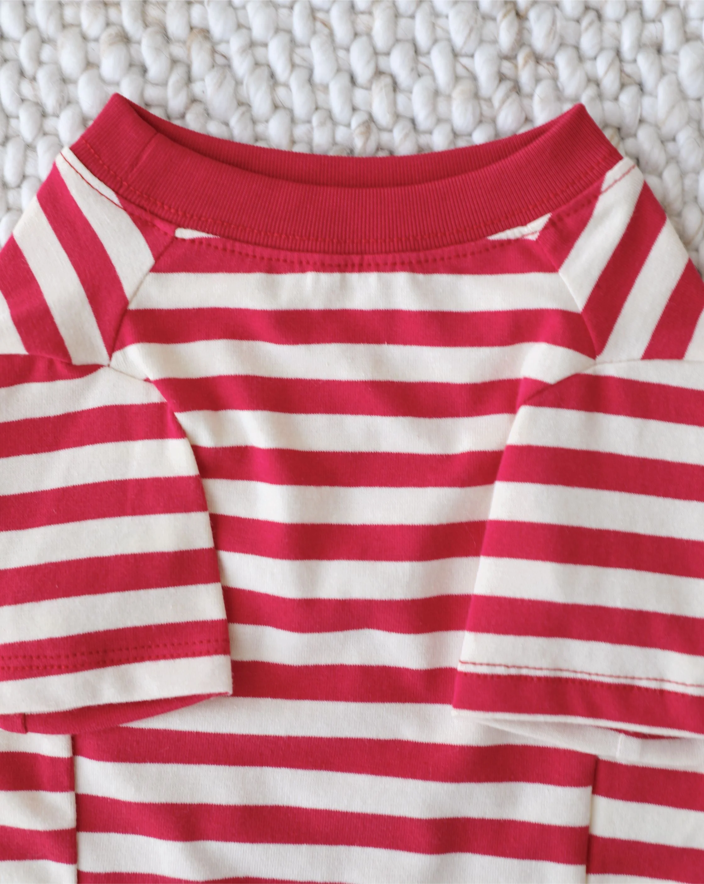 Casual Cutie Red + White Relaxed Dog T-Shirt - Image 4