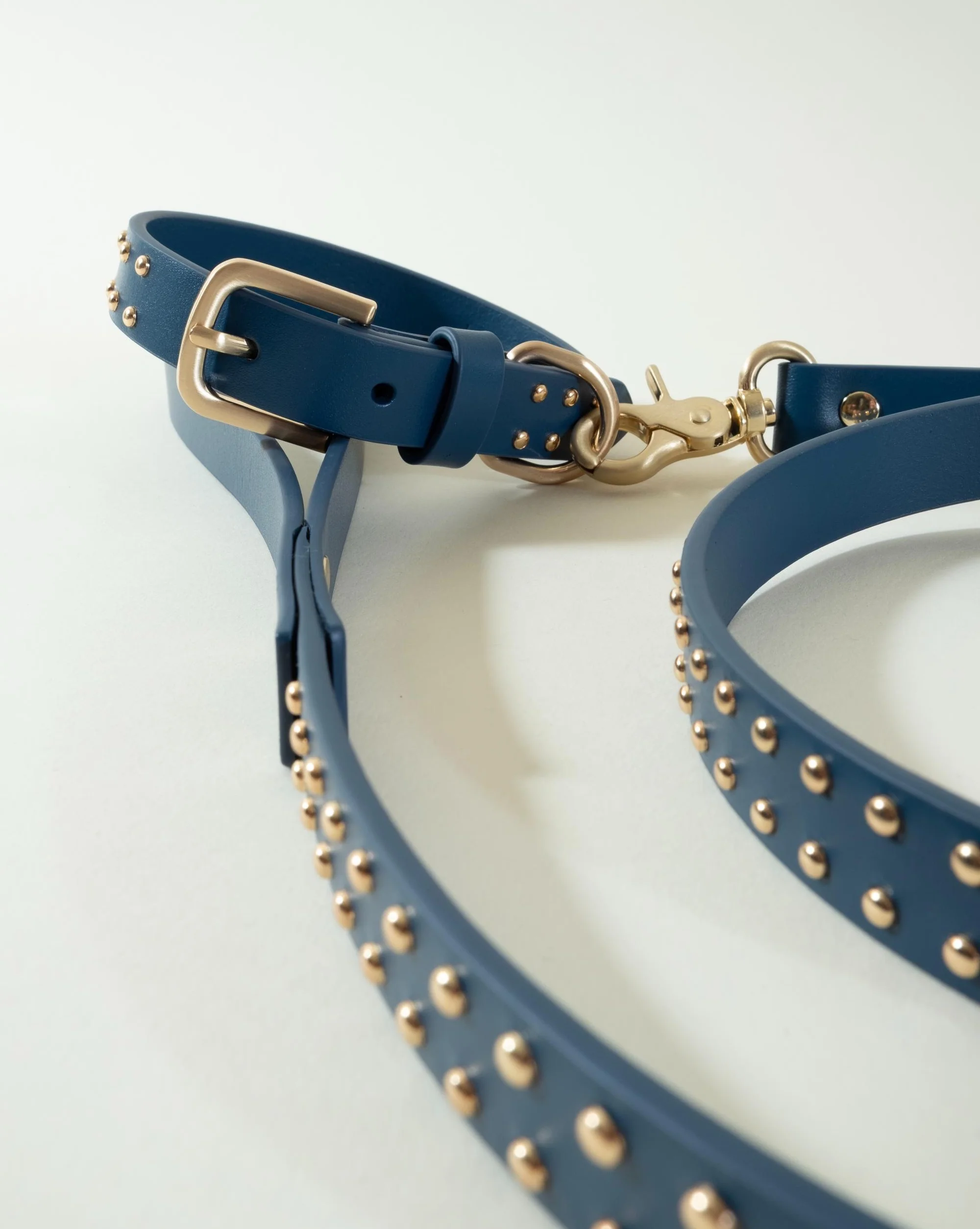 What a Stud Anchor Blue Leather Dog Collar - Image 8