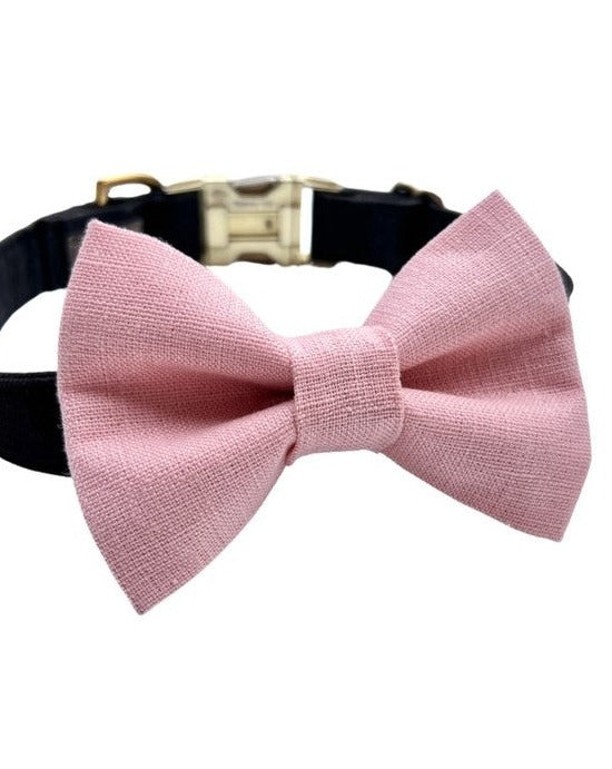 Take a Bow Pink Linen Bow Tie - Image 2
