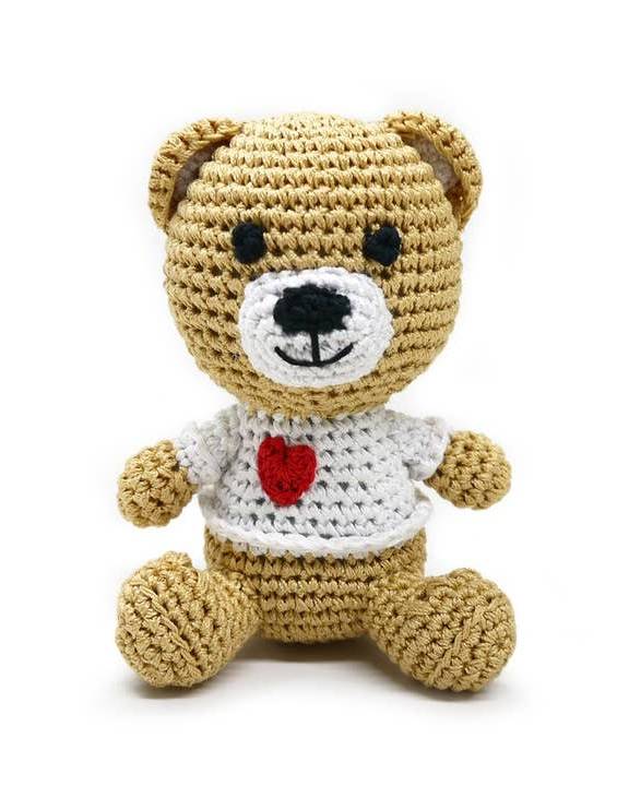 Bear-y Cute Crochet Teddy Bear Dog Toy