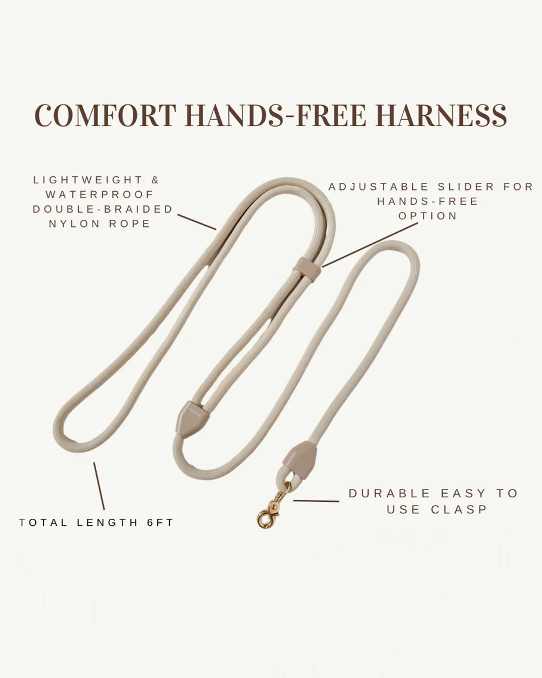 Sunday Stroll Hands-Free Toffee Dog Leash - Image 3